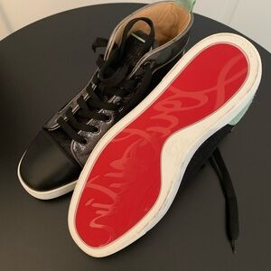 Gently Worn Women’s Louis Orlato Christian Louboutin High Top Sneakers. Size 10.